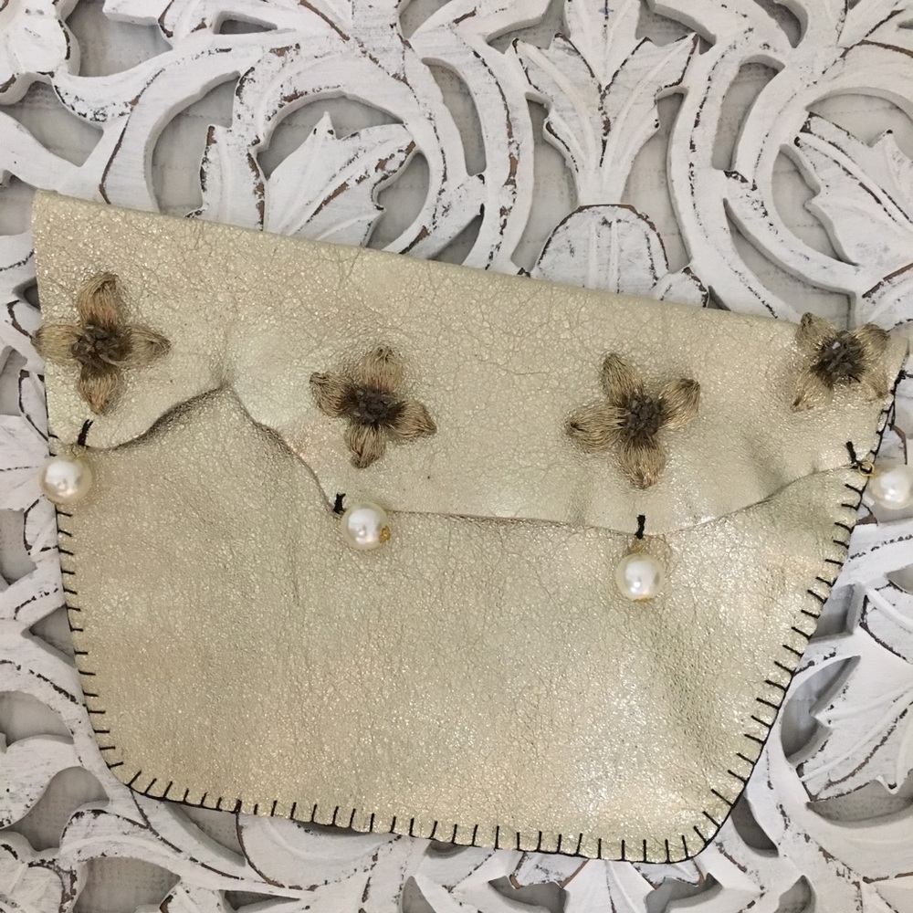 Handmade Clutch very light Gold
